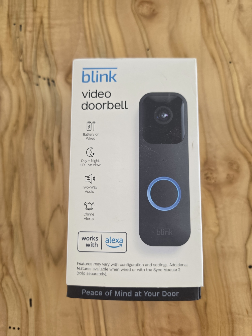 Blink Video Doorbell in Black Works with Alexa Easy Set Up New in Box